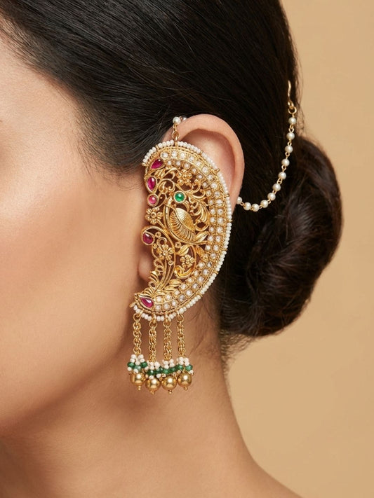 Ishhaara Royal Bridal Statement Earcuff Earring