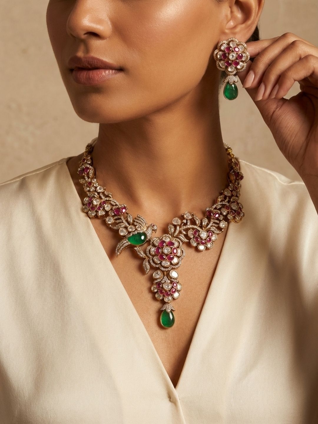 Ishhaara Royal Elegant Victorian Kundan Necklace
