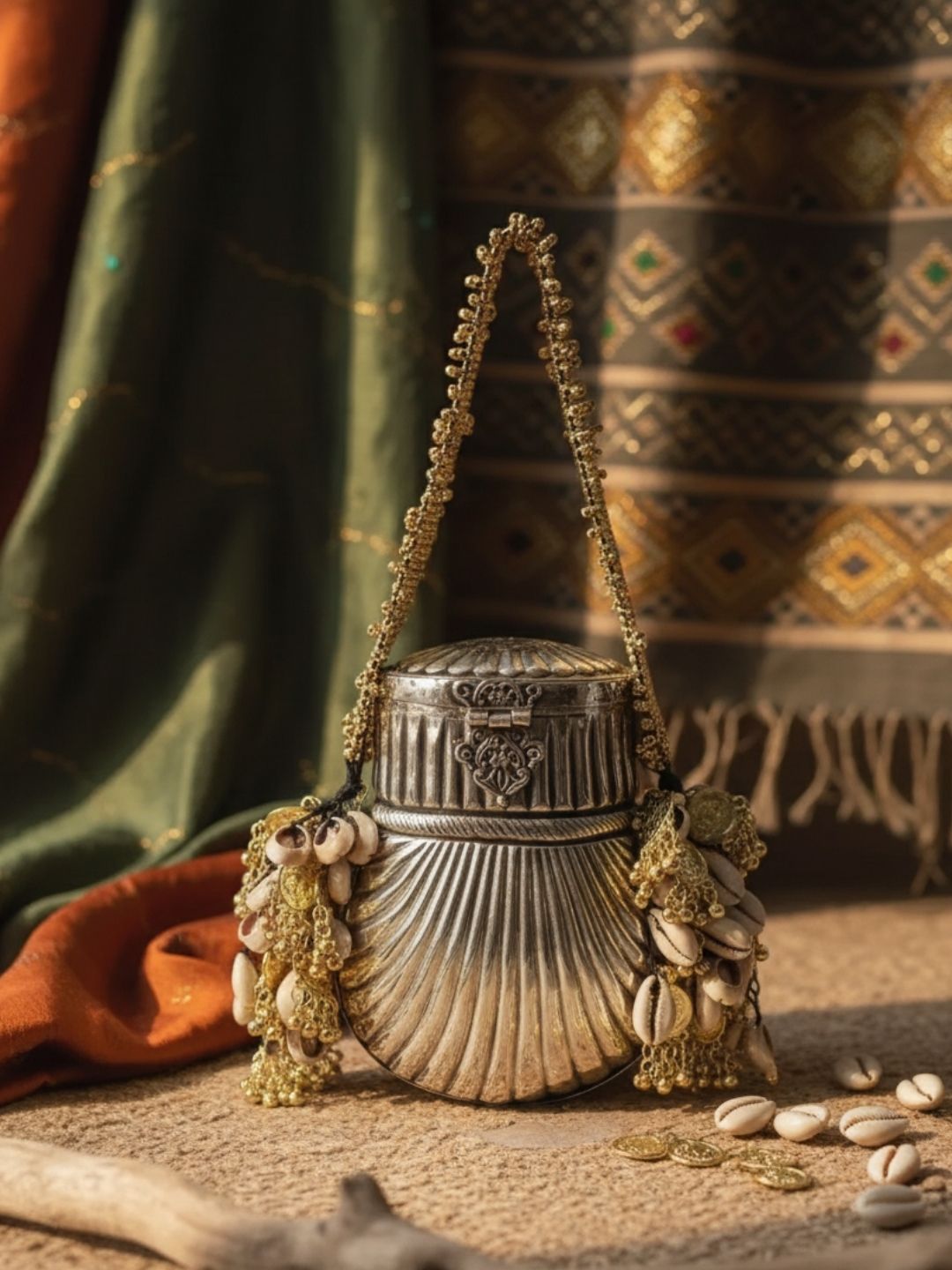 Ishhaara Royal Kumari Batwa Banjara Metal Clutch