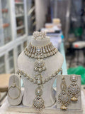 Ishhaara Royal Kundan Stone Pearl And Beads Meenakari Necklace Set