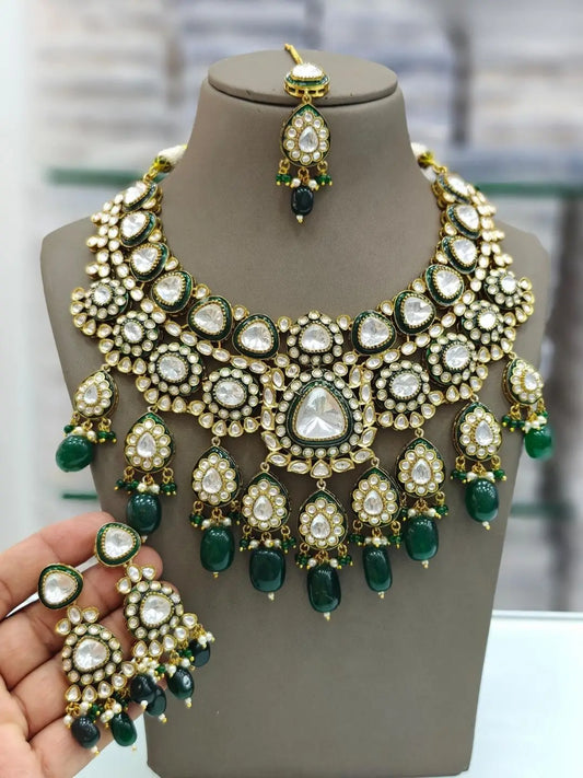 Ishhaara Royal Polki Kundan Statement Necklace
