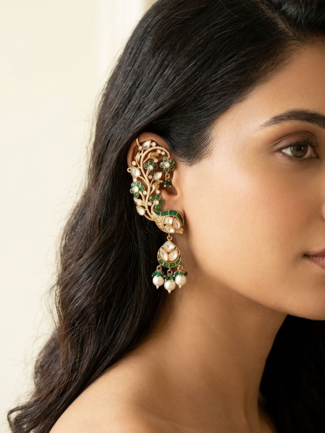 Ishhaara Royal Statement Earcuff With Jhumka