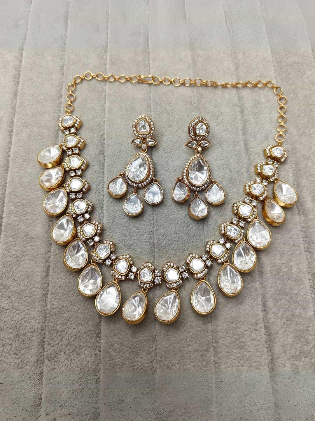Ishhaara Royal Victorian Mosanite Choker Necklace