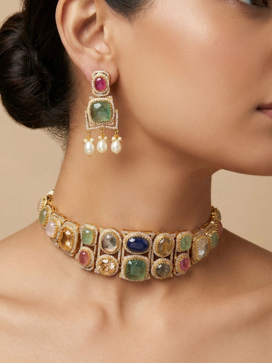 Ishhaara Royalty Necklace Choker Set