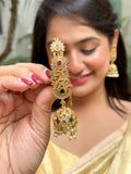 Ishhaara Ruby Ad Jhumkas With Attached Mattal