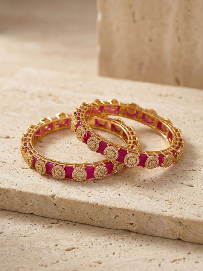 Ishhaara Ruby Kemp Bangles