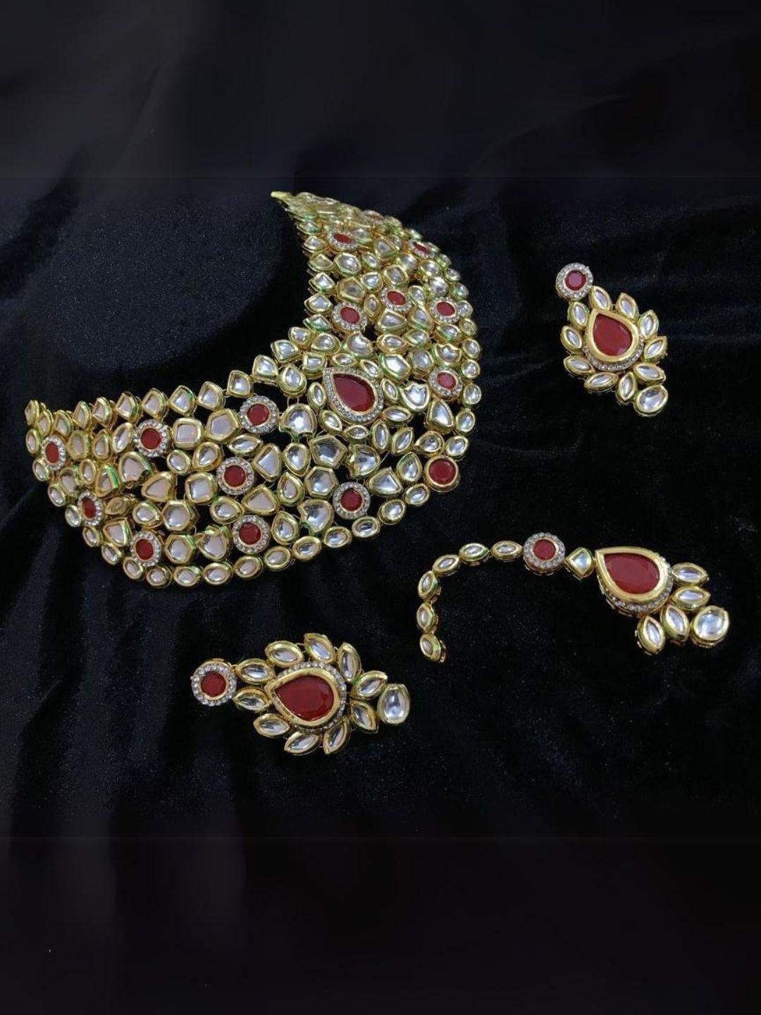 Ishhaara Ruby Kundan Necklace Set