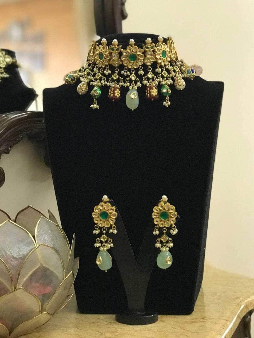 Ishhaara Ruby Kundan Semi Precious Set