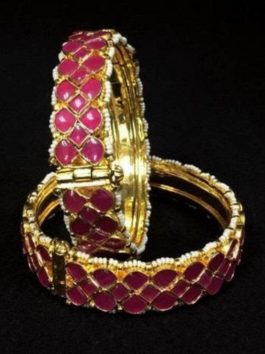 Ishhaara Ruby Polki Bangles Pair