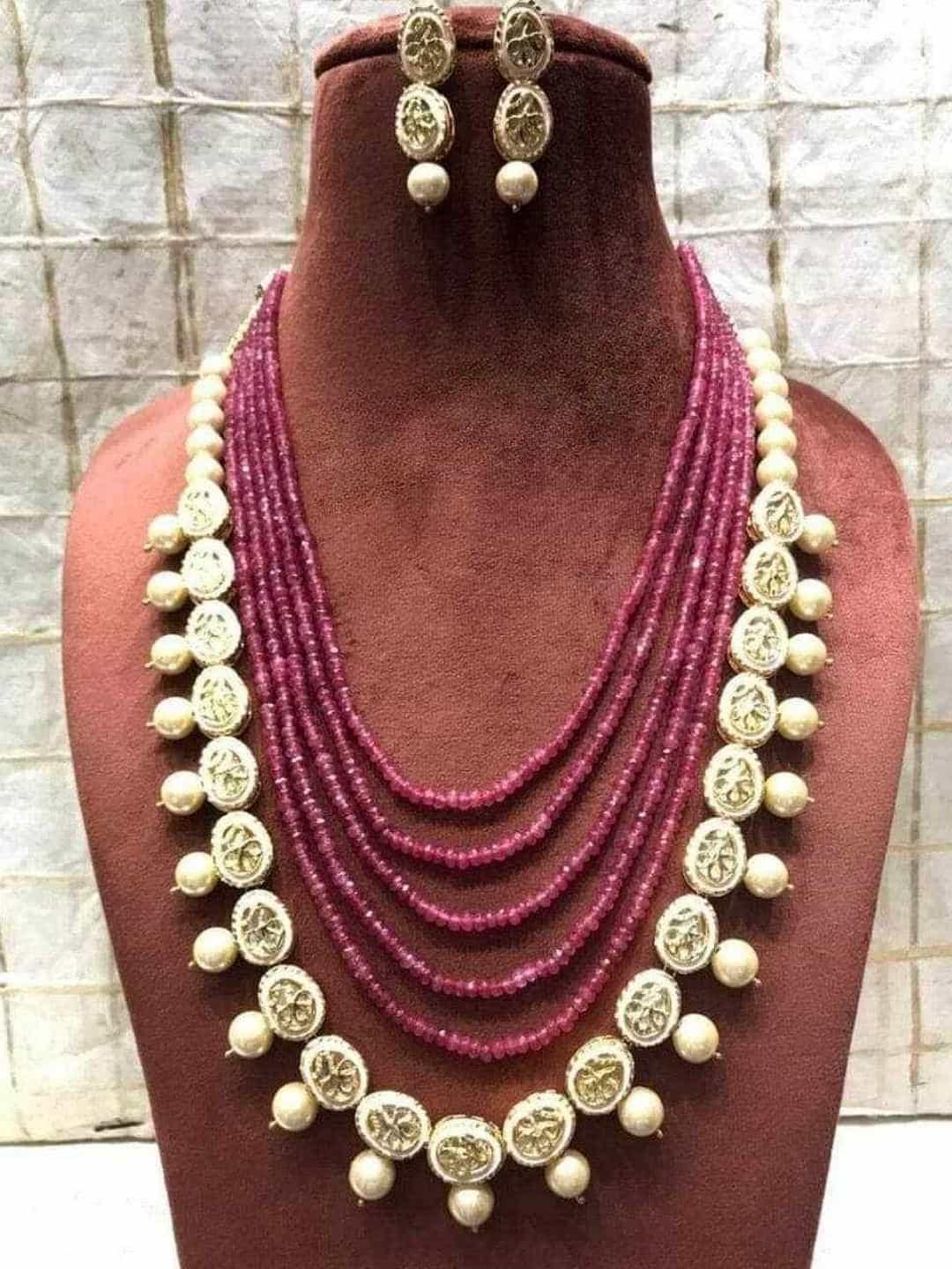 Ishhaara Long Onyx Kundan Necklace