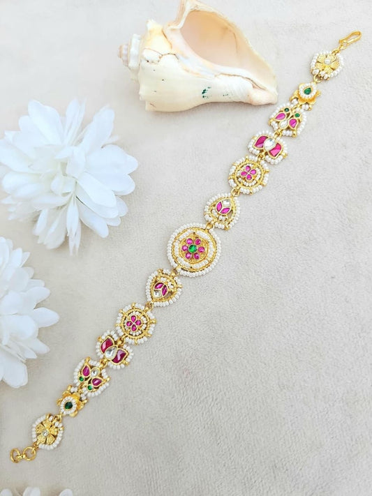 Ishhaara Ruby Stone Mathapatti - handcrafted Indian jewellery