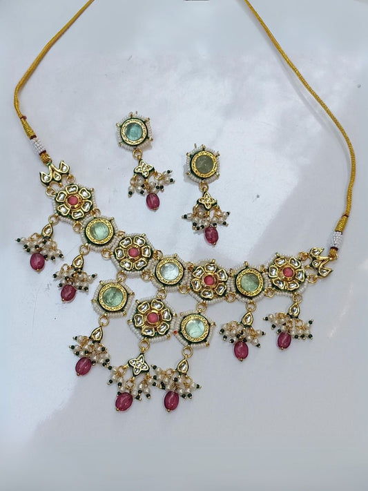 Ishhaara Ruby Stoned Choker Necklace