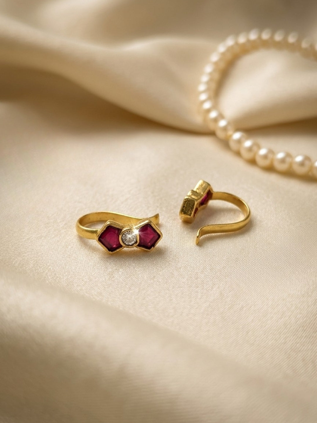 Ishhaara Ruby Studded Bugadi Earrings