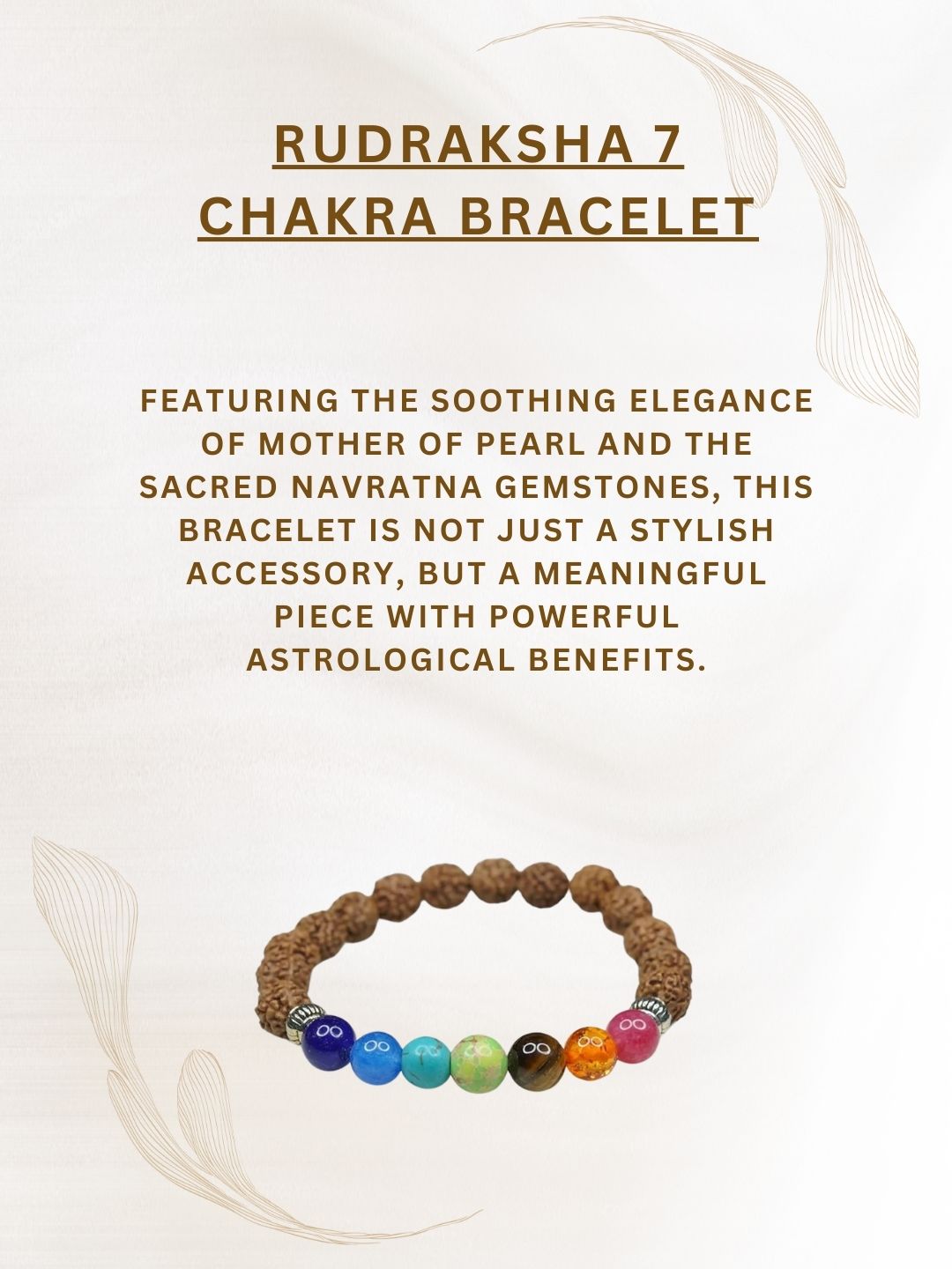Ishhaara Rudraksha 7 Chakra Bracelet