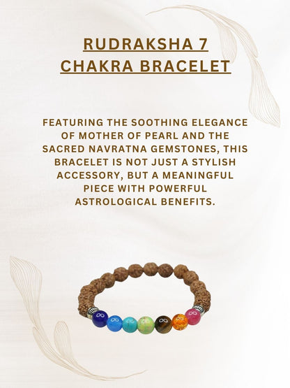 Ishhaara Rudraksha 7 Chakra Bracelet