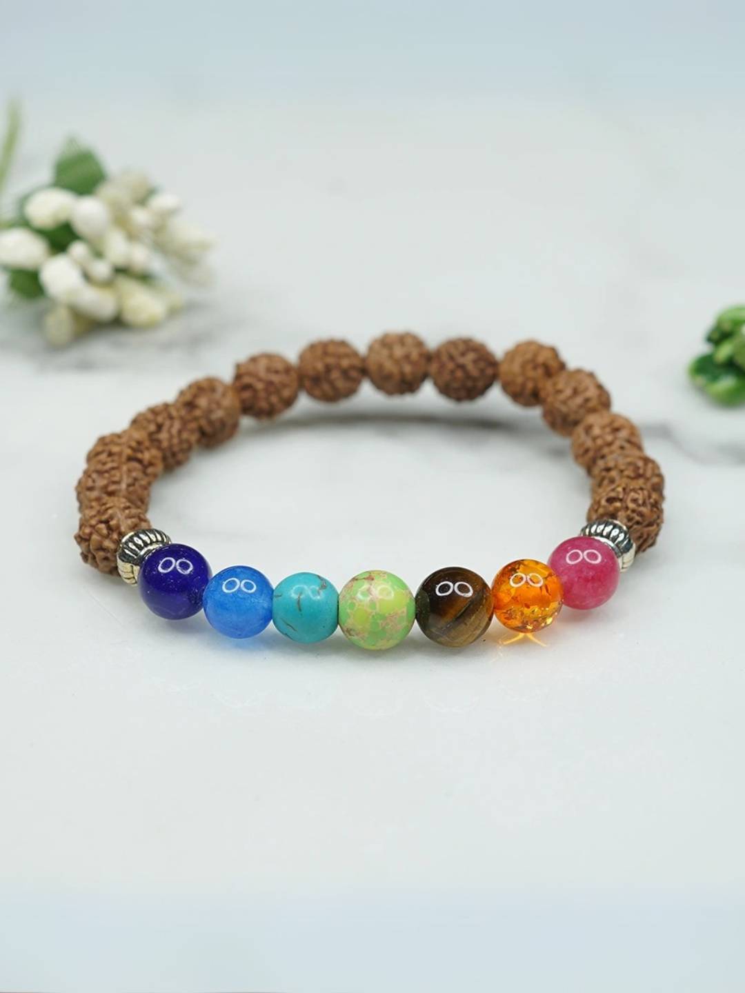 Ishhaara Rudraksha 7 Chakra Bracelet