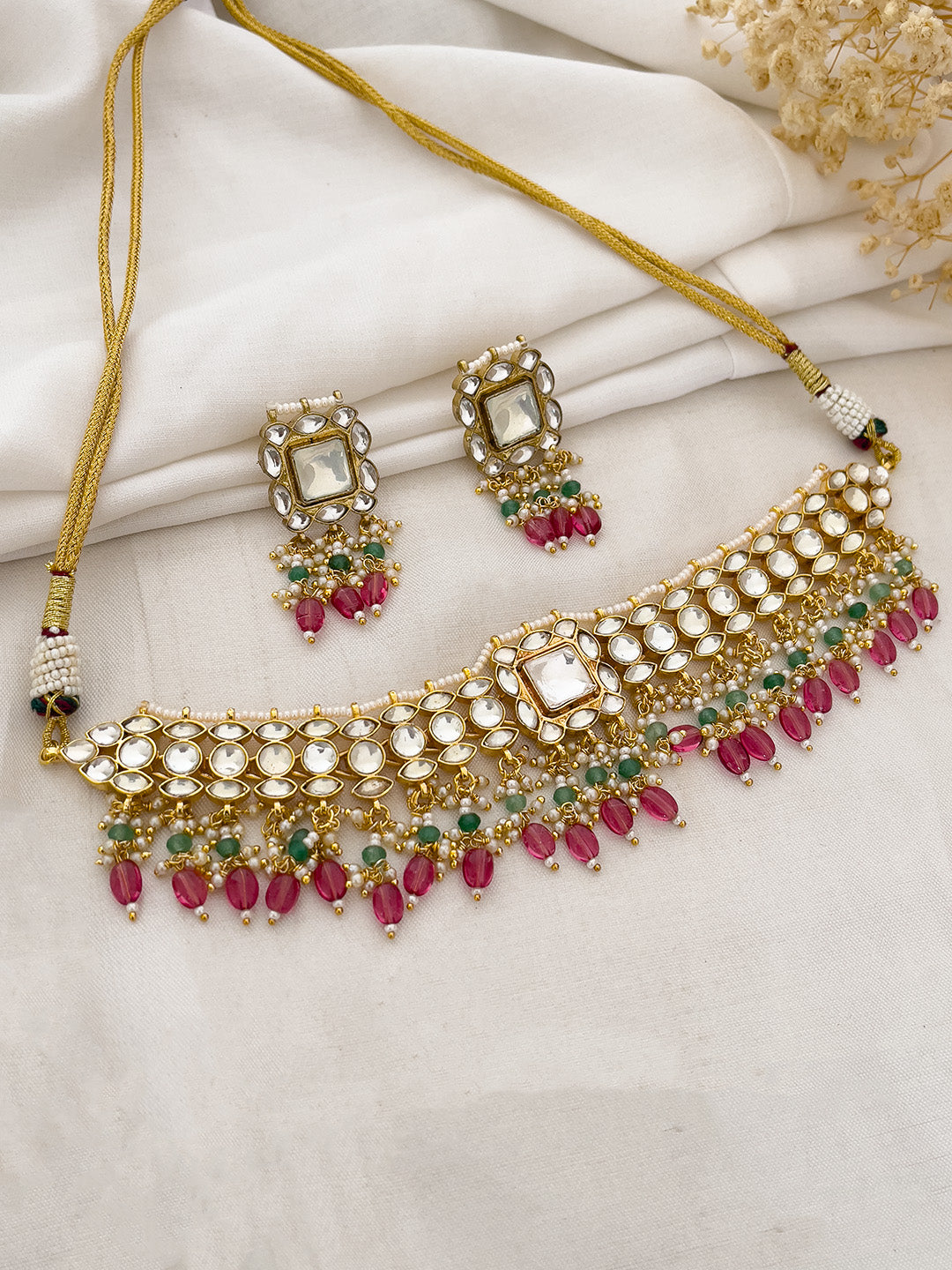 Ishhaara Sabyasachi Inspired Heavy Pachi Kundan Choker Necklace