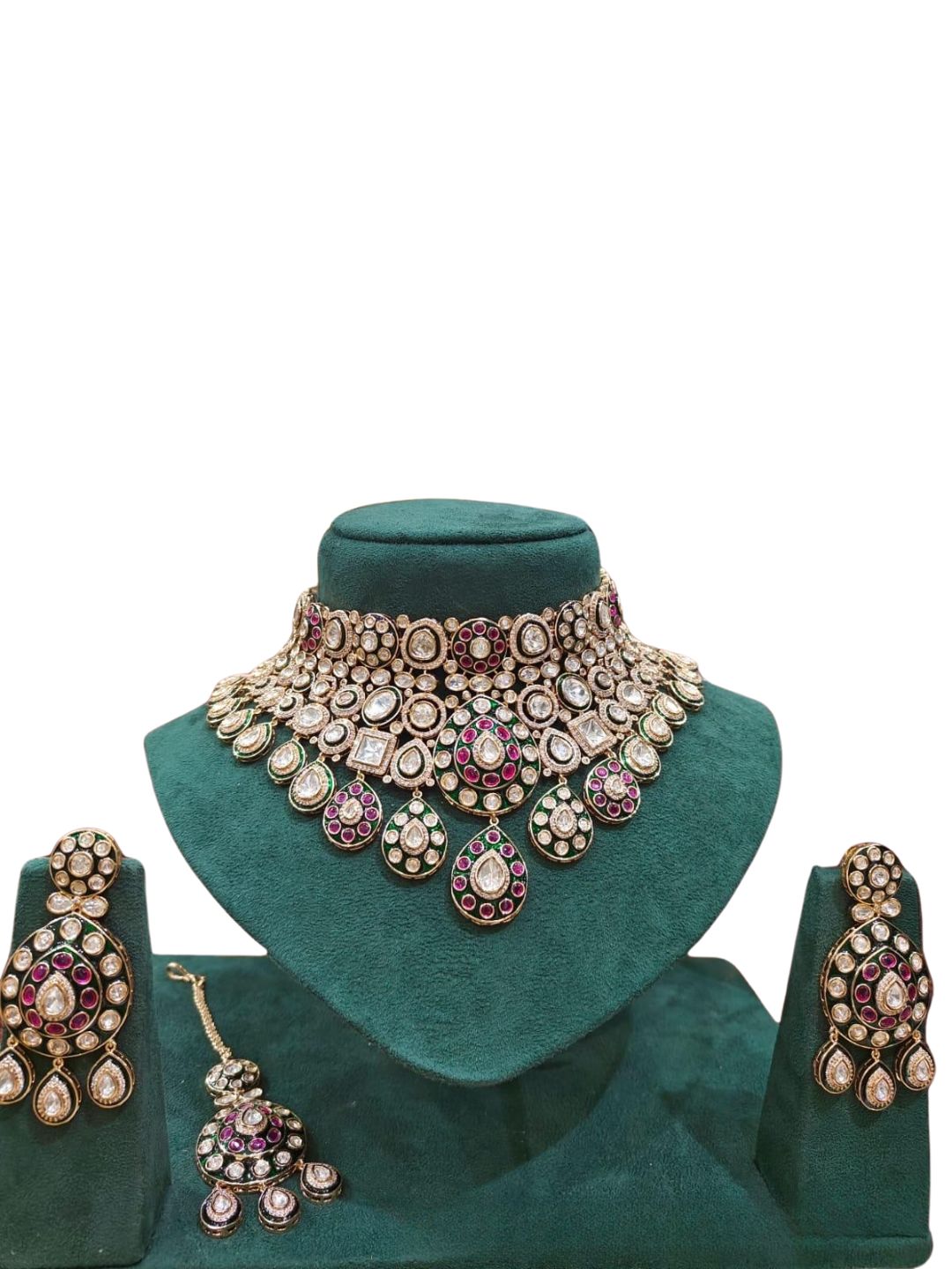 Ishhaara Sabyasachi Inspired Premium Uncut Polki Kundan Bridal Set