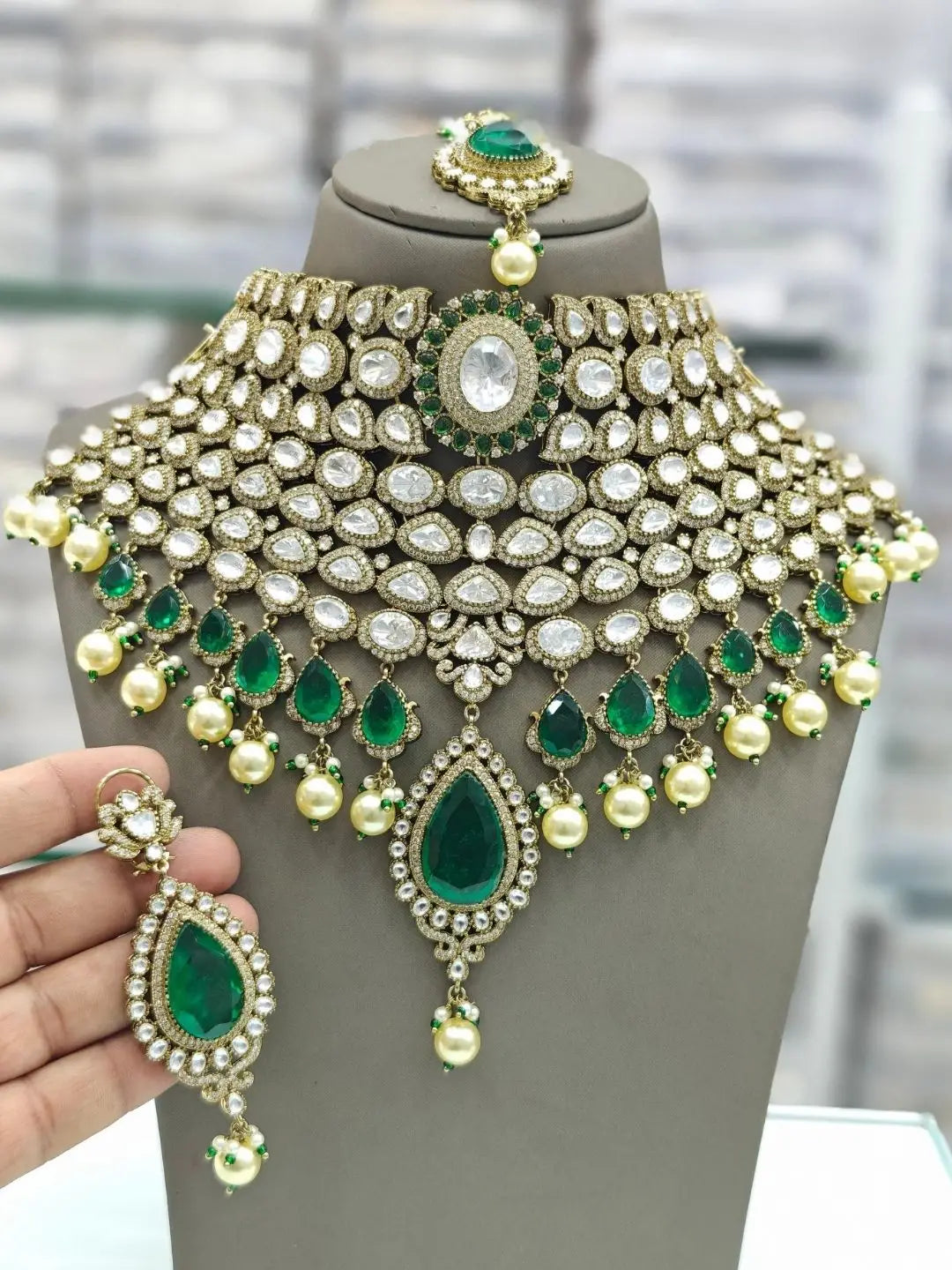 Ishhaara Sabyasachi Inspired Uncut Polki Bridal Choker Necklace