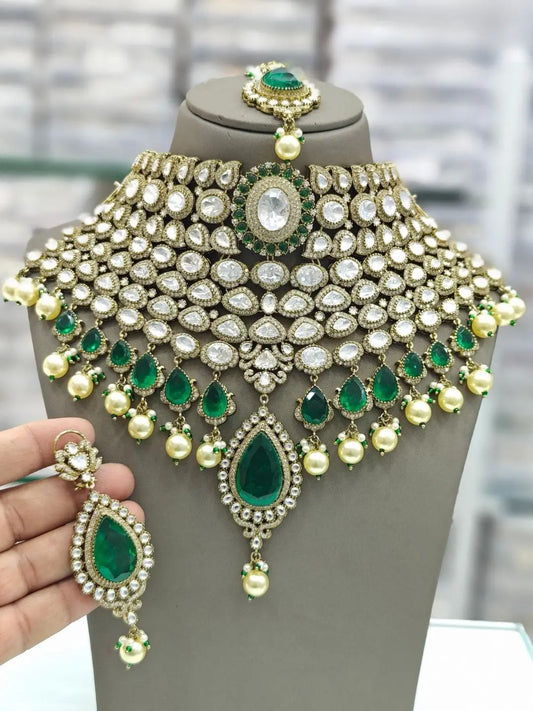 Ishhaara Sabyasachi Inspired Uncut Polki Bridal Choker Necklace