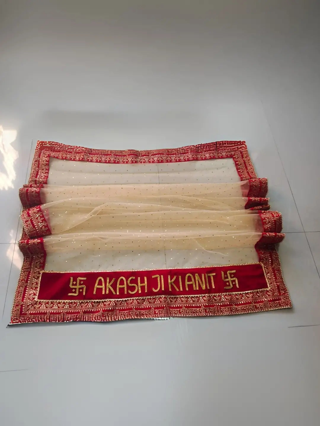Ishhaara Sada Saubhagyavati Bhava Bridal Entry Name Dupatta