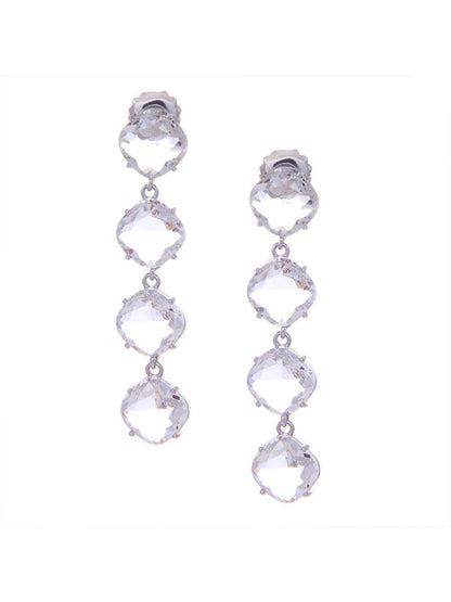 Ishhaara Sai Dhanshika In Embellish Long Earrings Silver