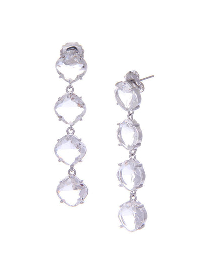 Ishhaara Sai Dhanshika In Embellish Long Earrings Silver