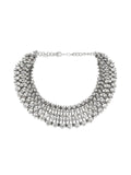 Ishhaara Saili Satwe Rangan In Diamond Choker With Earrings - Silver