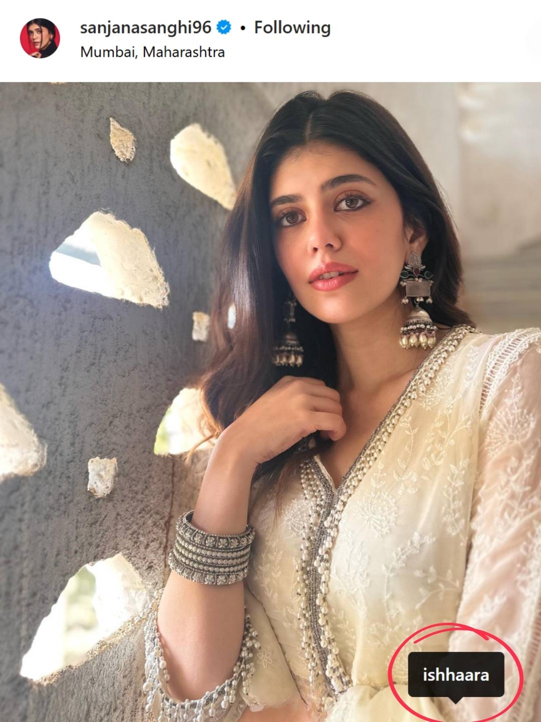 Ishhaara Sanjana Sanghi In Jhill Mill Jhumka Earrings