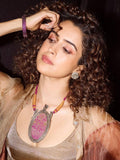 Ishhaara Sanya Malhotra In Oxidized Simba Tika Stud Earrings