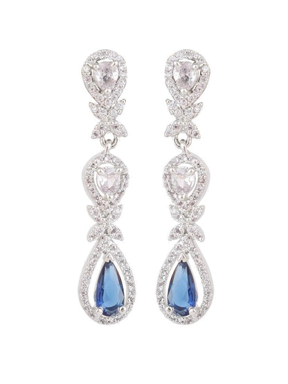 Ishhaara Sapphire Ad Brass Necklace Set