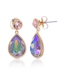 Ishhaara Sapphire Drop Earrings - Peach