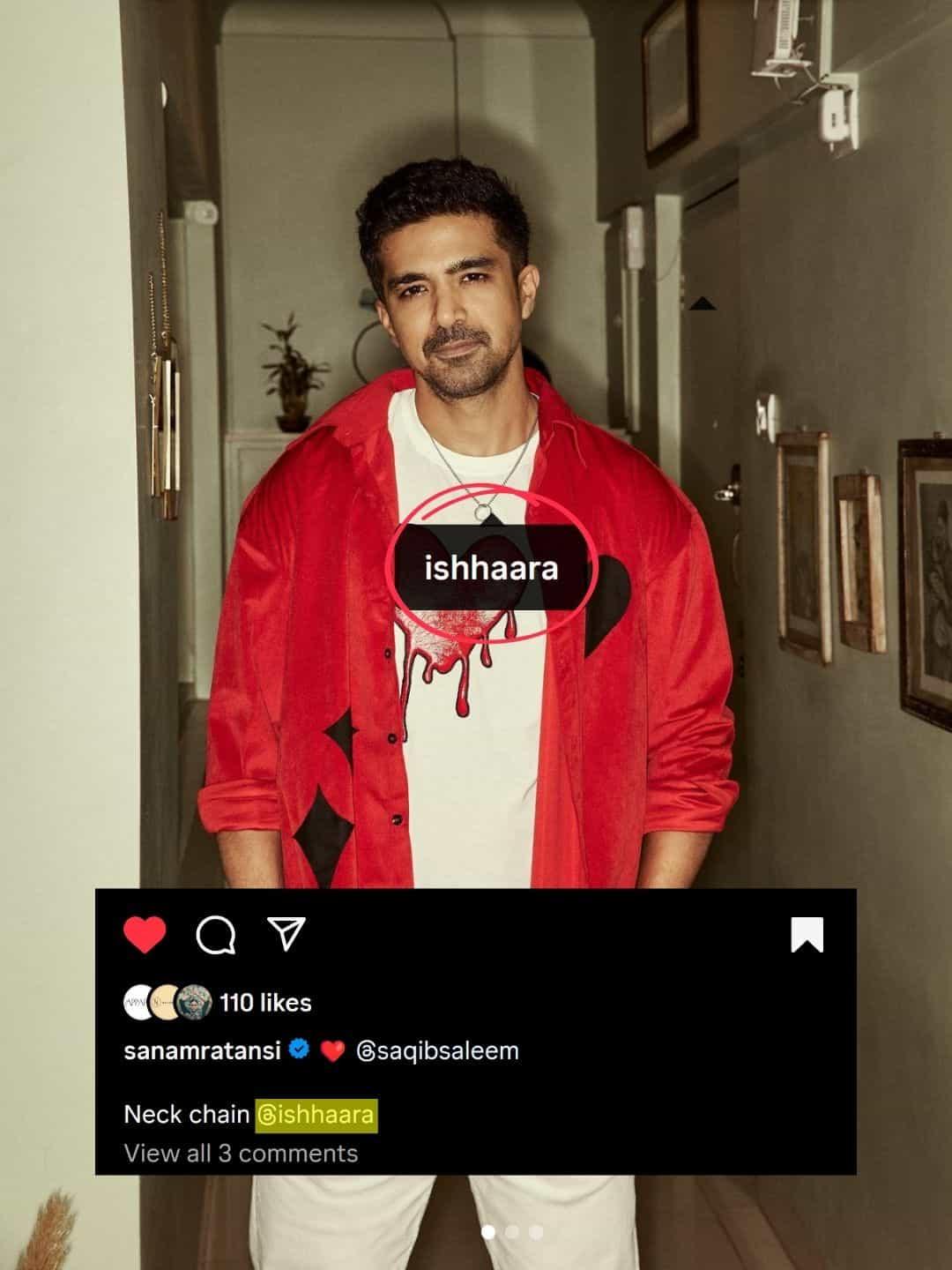 Ishhaara Saqib Saleem In Chain With Ring Pendant