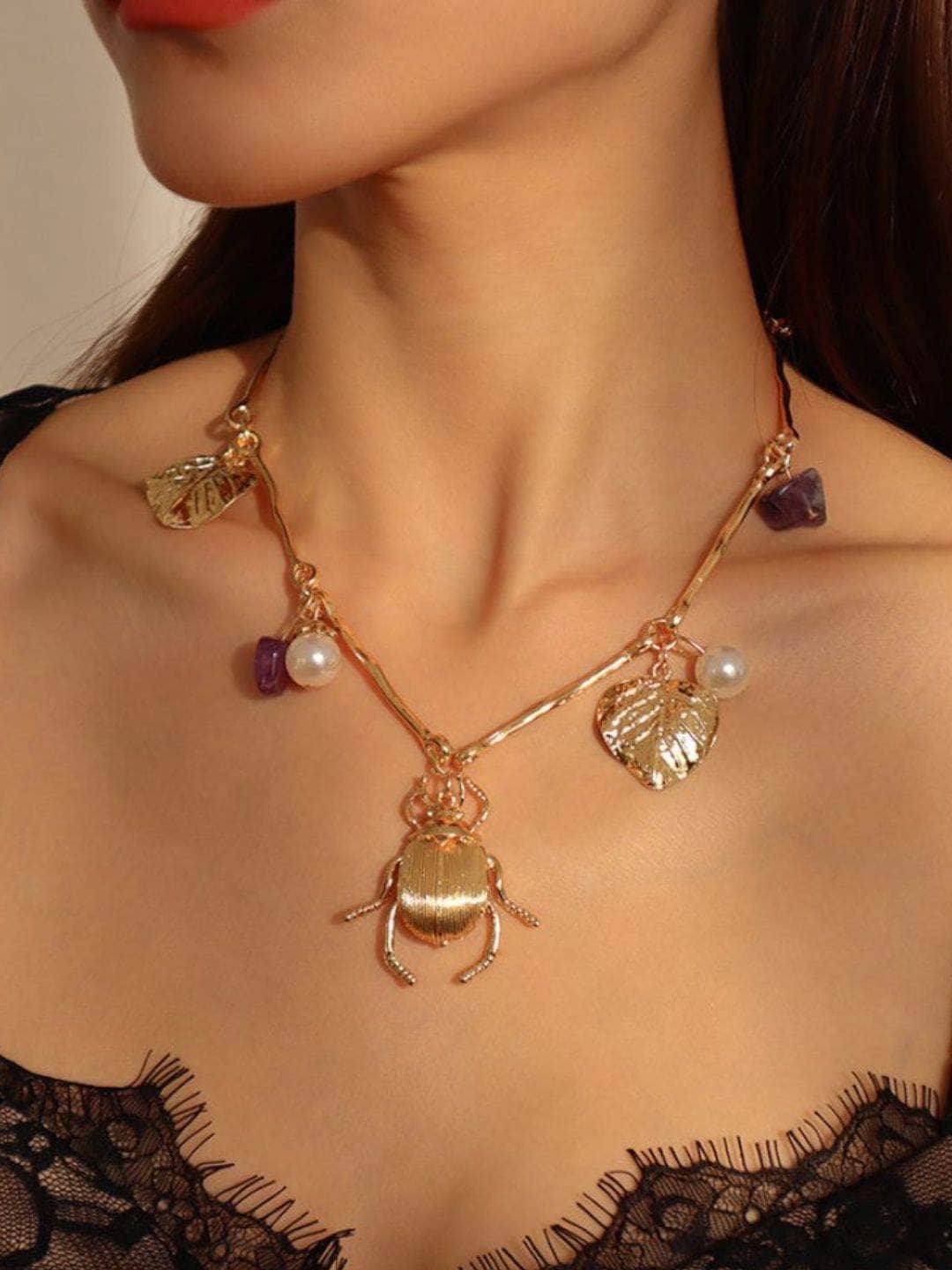 Ishhaara Scarab Beetle Necklace