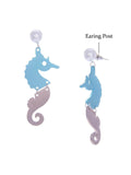 Ishhaara Sea Horse Earrings - Blue