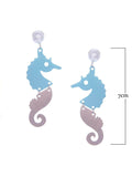 Ishhaara Sea Horse Earrings - Blue