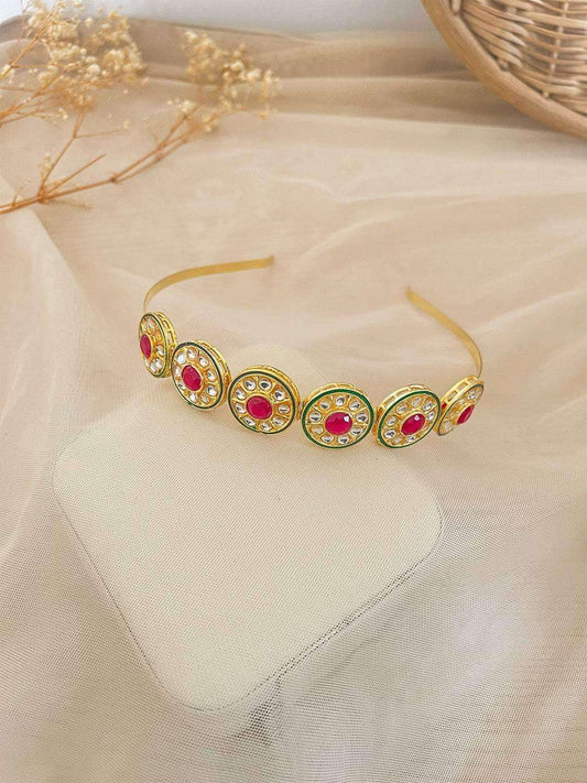 Ishhaara Self Design Kundan Studded Hairband