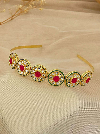 Ishhaara Self Design Kundan Studded Hairband