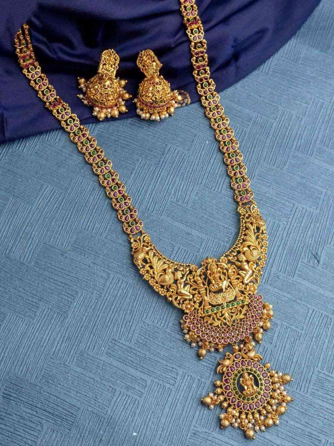 Ishhaara Semi Bridal Goddess Lakshmi Haram