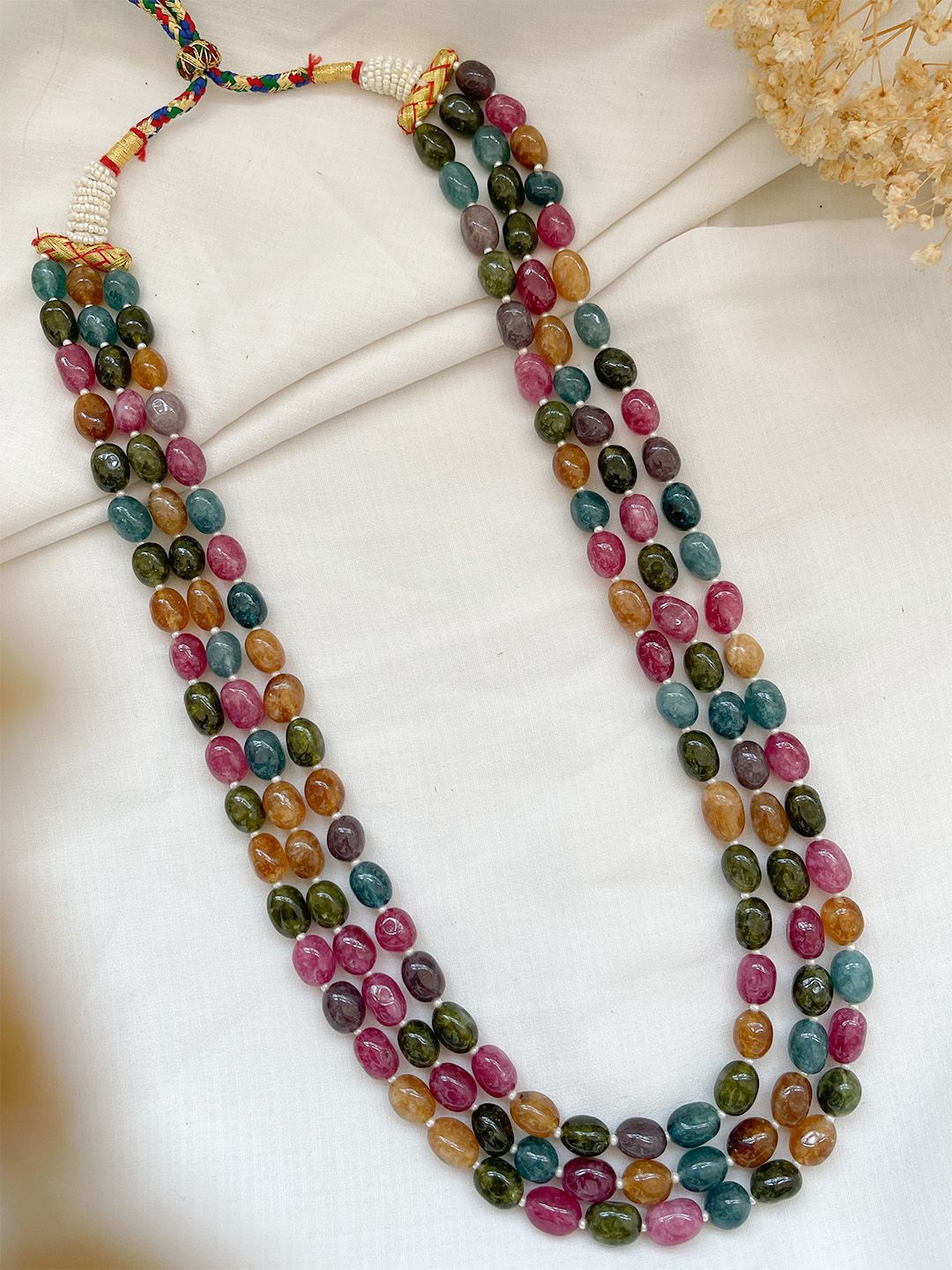 Ishhaara Semi Precious Gemstone Beaded Necklace