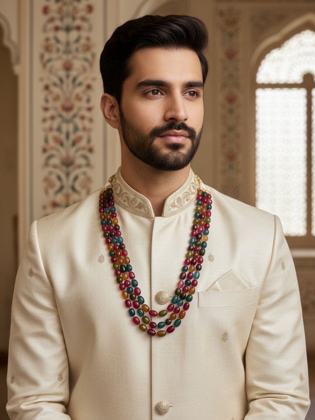 Ishhaara Semi Precious Gemstone Beaded Necklace