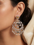 Ishhaara Semi Precious Stone Studded Chandbali Earrings