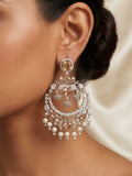 Ishhaara Semi Precious Stone Studded Chandbali Earrings