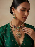 Ishhaara Semi Precious Stone Studded Neckalce Set