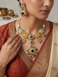 Ishhaara Semi Precious Stone Studded Neckalce Set