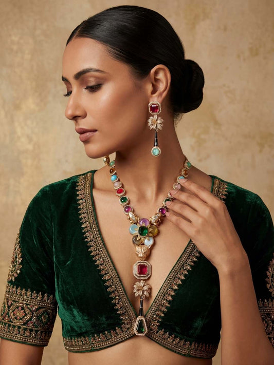 Ishhaara Semiprecious Pendant Necklace