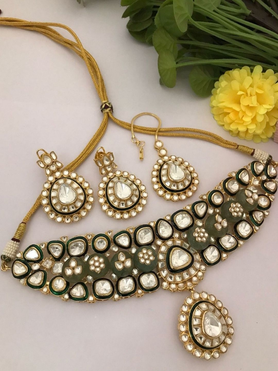 Ishhaara Semiprecious Stone Studded High Neck Choker