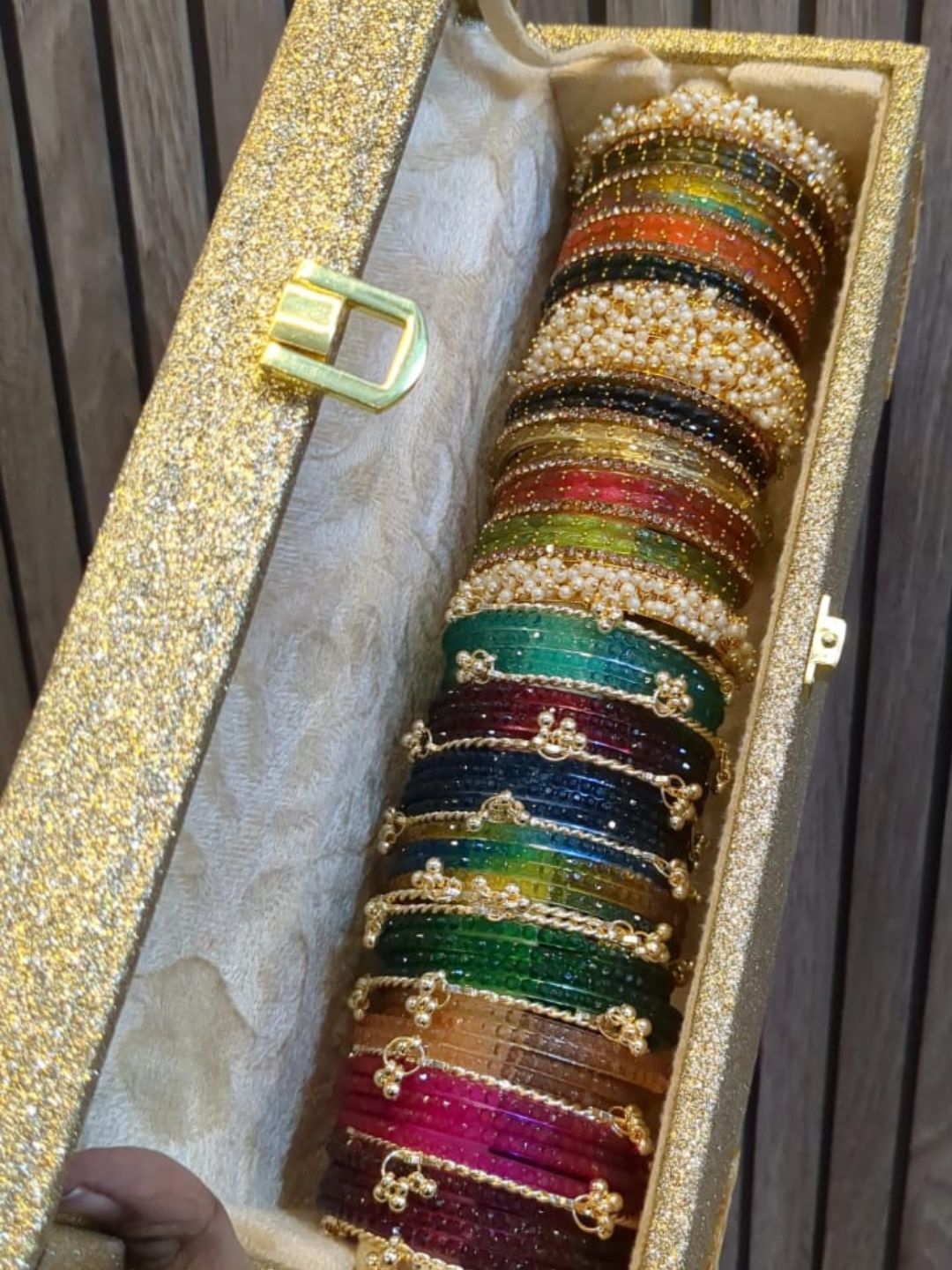 Ishhaara Set Of Assorted Kashmiri And Pearl Bangles