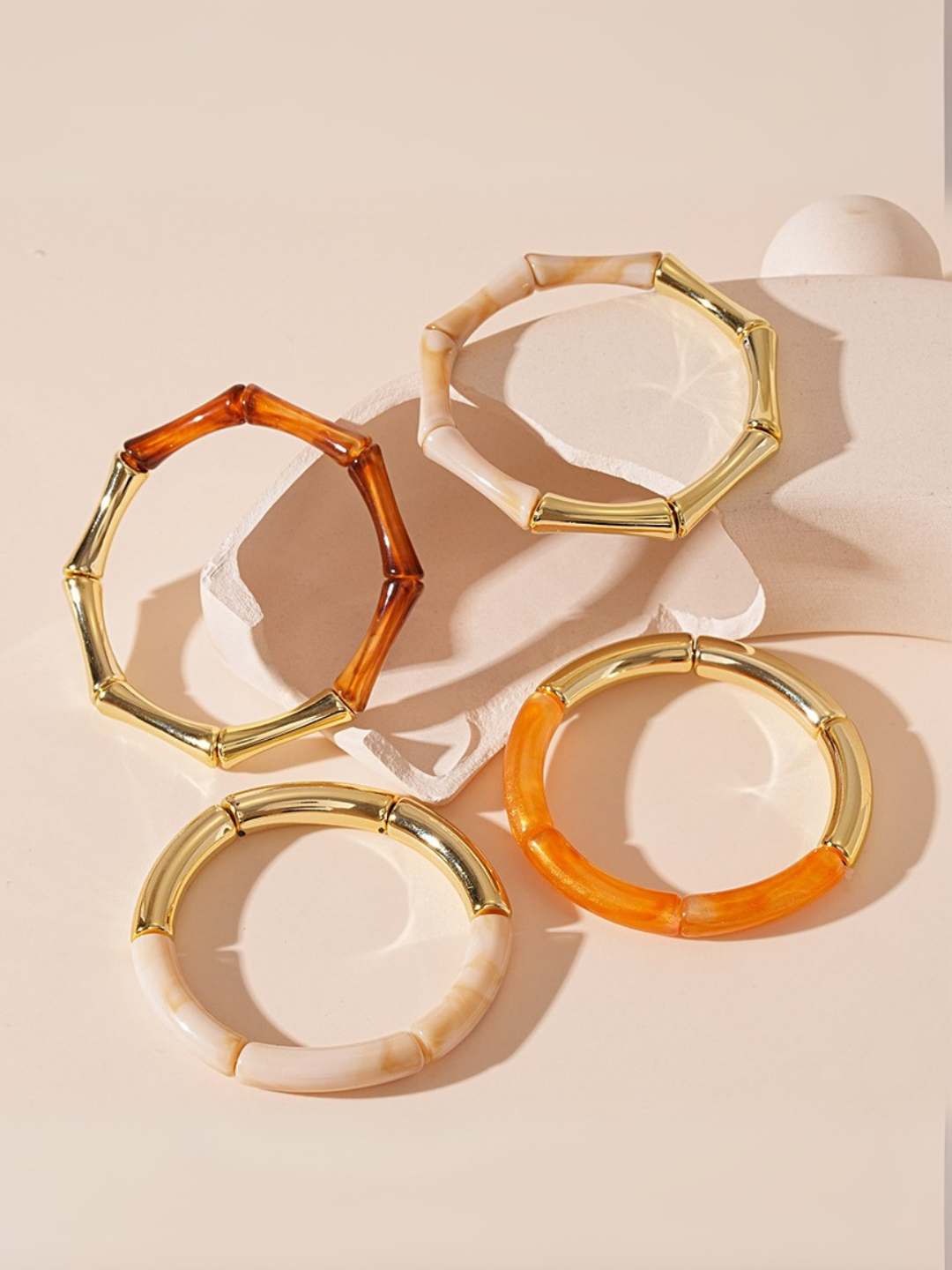 Ishhaara Set Of Four Stretchable Bracelets