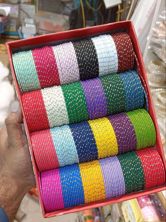 Ishhaara Set Of Multicolored Dotted Bangles
